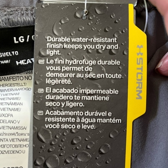 NWT Under Armour Men's Storm Grey Athletic Pants Size Large Water Resistant - Picture 12 of 14